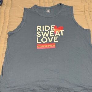 Peloton Blue Sleeveless Tank with Graphic